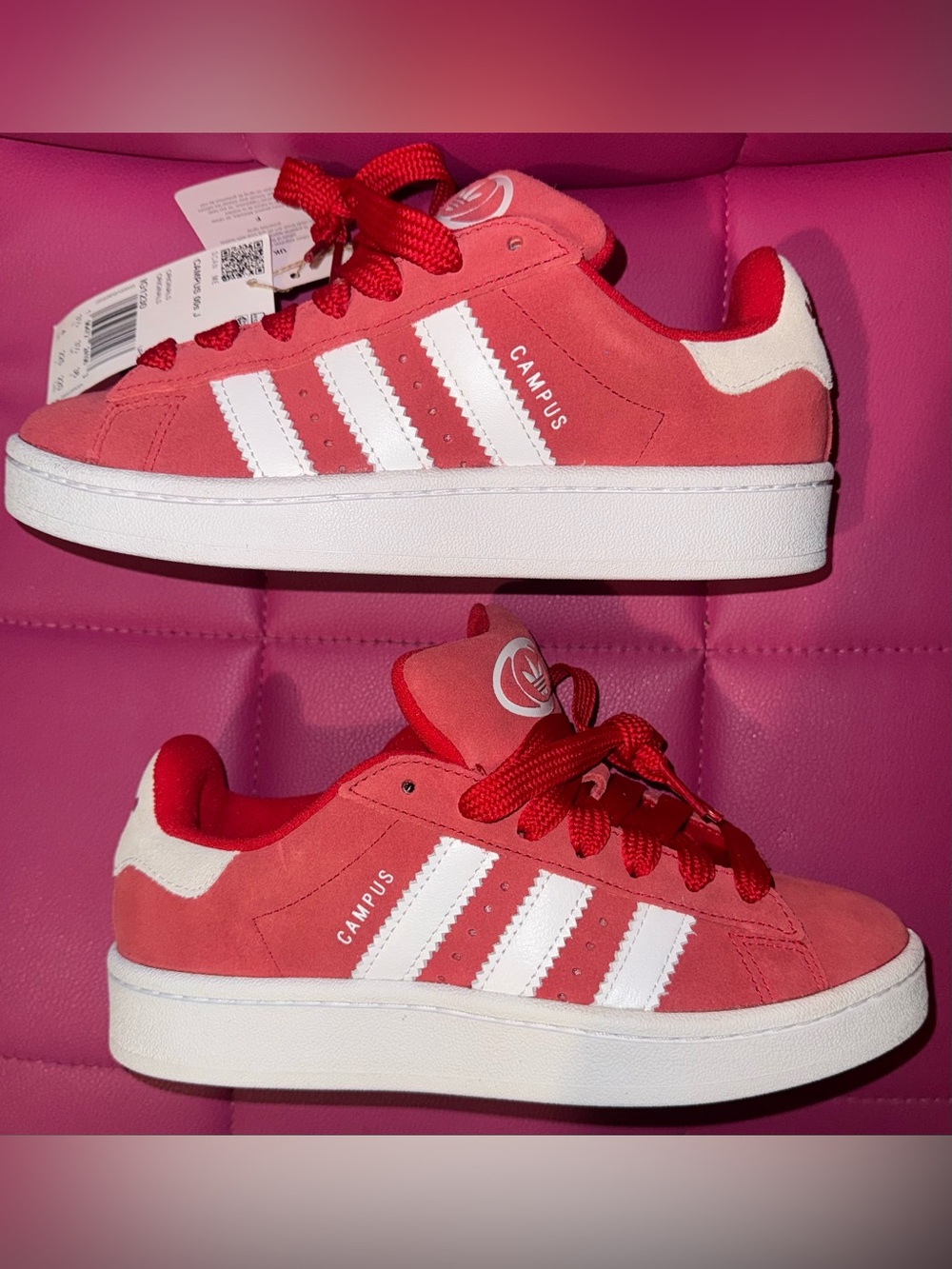 adidas Kids Campus Sneakers - Red & White